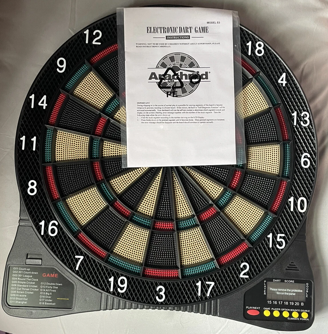 Arachnid dartboard sale game list