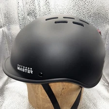 OUTDOOR MASTER Multi-Sport Helmet Safety Light Black Med Snowboard Skateboard