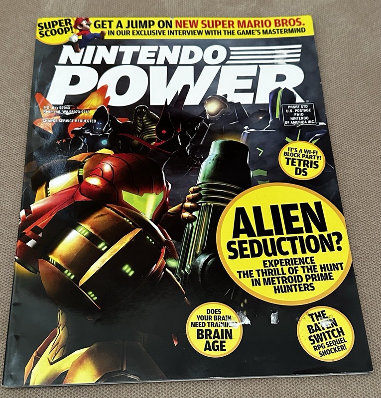 Nintendo Power Volume 202 April 2006 Metroid Prime Hunters Cover with Poster