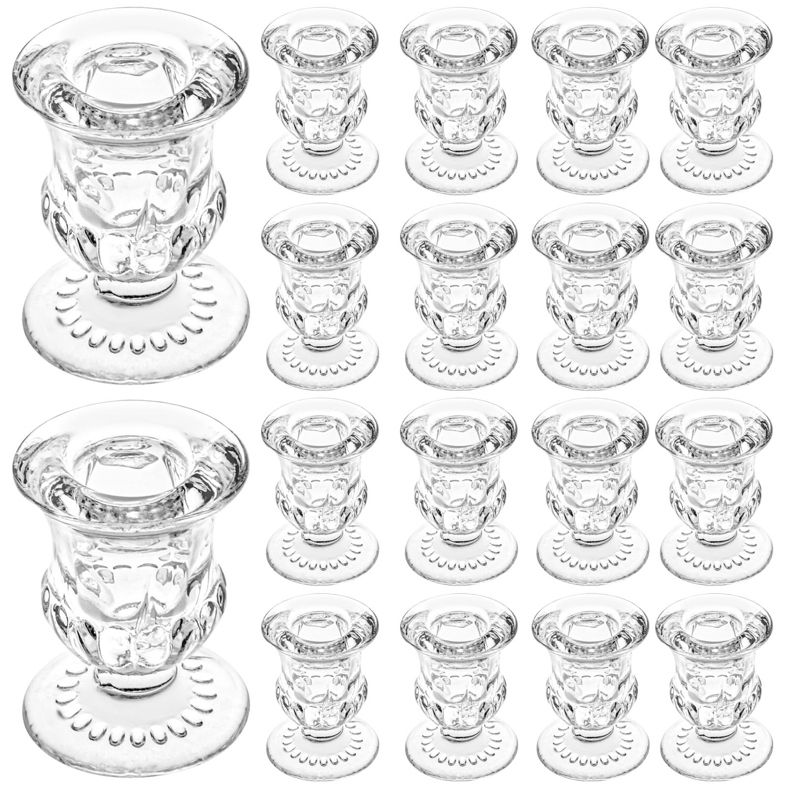 S Bulk Clear Crystal Candle Stick Candle Holde...