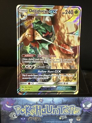 Pokemon Karte Decidueye GX 12/149 Sonne & Mond Half Art Rare NM