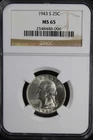 1943-S  Washington Quarter NGC MS 65