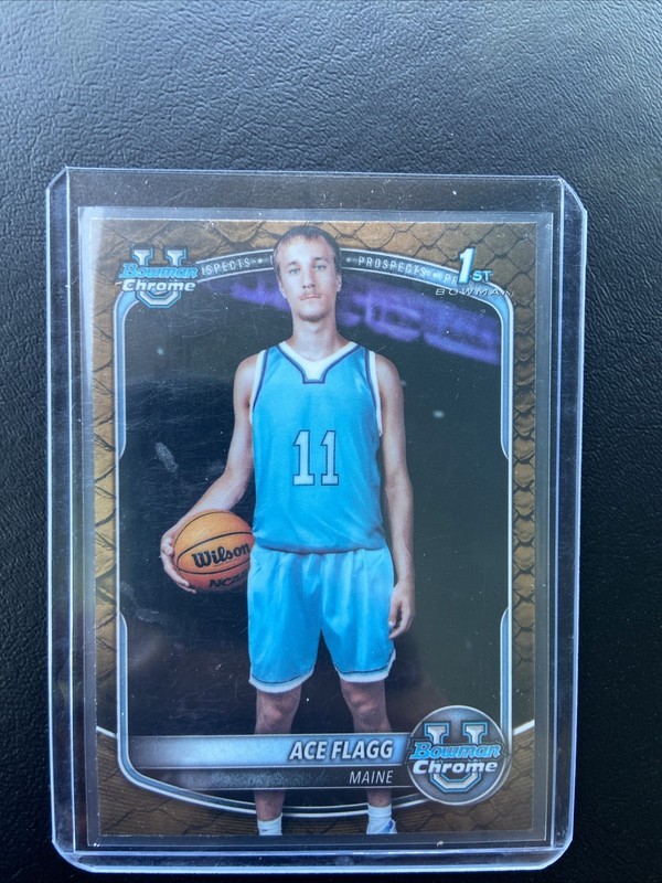 2025 NBA Bowman Chrome Ace Flagg 1st Bowman Reptilian Refractor