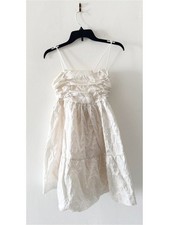 Sezane Editions Charlie Ivory White Floral Brocade Mini Dress Size US 4