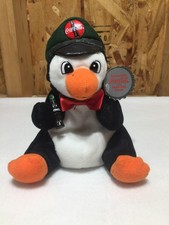VTG NEW 1997 Coca-Cola Bean Bag Plush Penguin in Delivery Cap