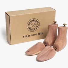 Cobbler's Choice Men Cedar Wood Boot Tree Size Large Shoe Storage Split Toe NEW