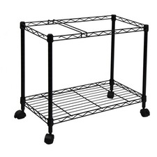 Portable 1-Tier Metal Rolling File Cart W/ Swivel Casters 24 L x 12.4 W x22 H in