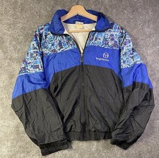 Vintage 90s Sergio Tacchini color-block windbreaker track jacket Size 38