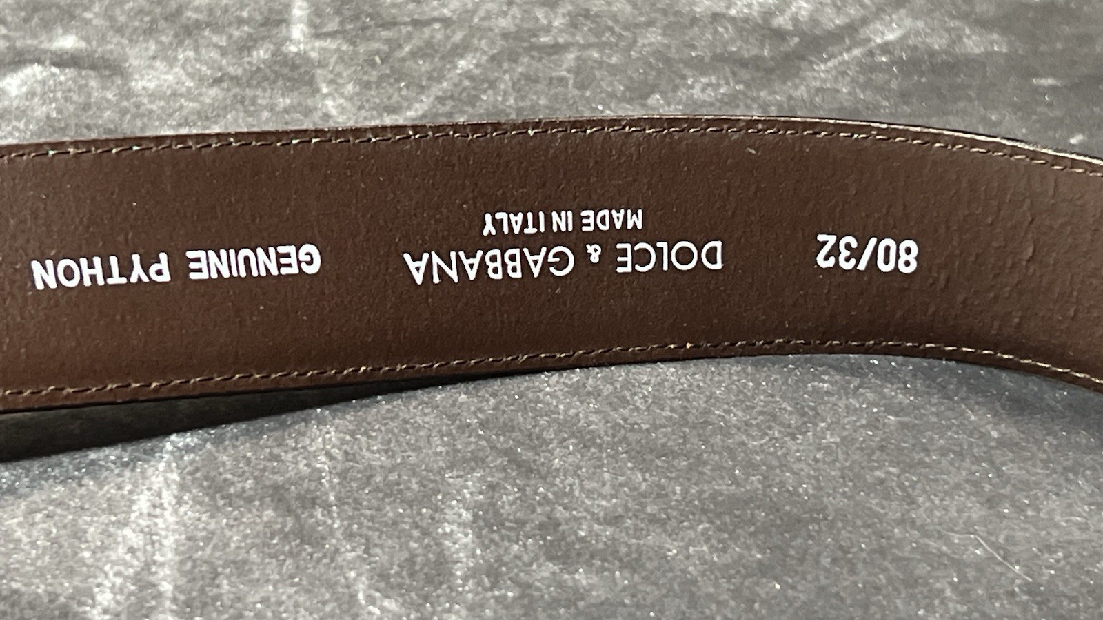 Authentic Dolce & Gabbana Python Leather Belt – B… - image 2