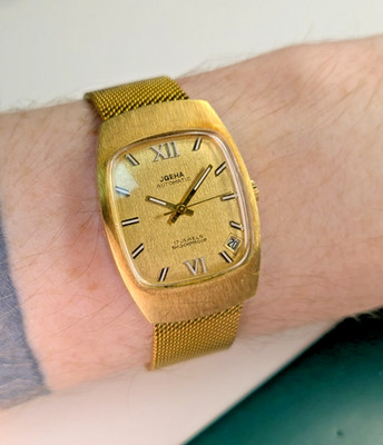 Jgeha Automatic Vintage Watch HB 313 Becker Mechanical Men 17 Jewels 1960s