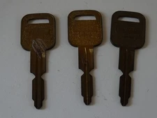 Curtis B-54 Brass Automobile Key Blank Lot of 3 NOS for GM