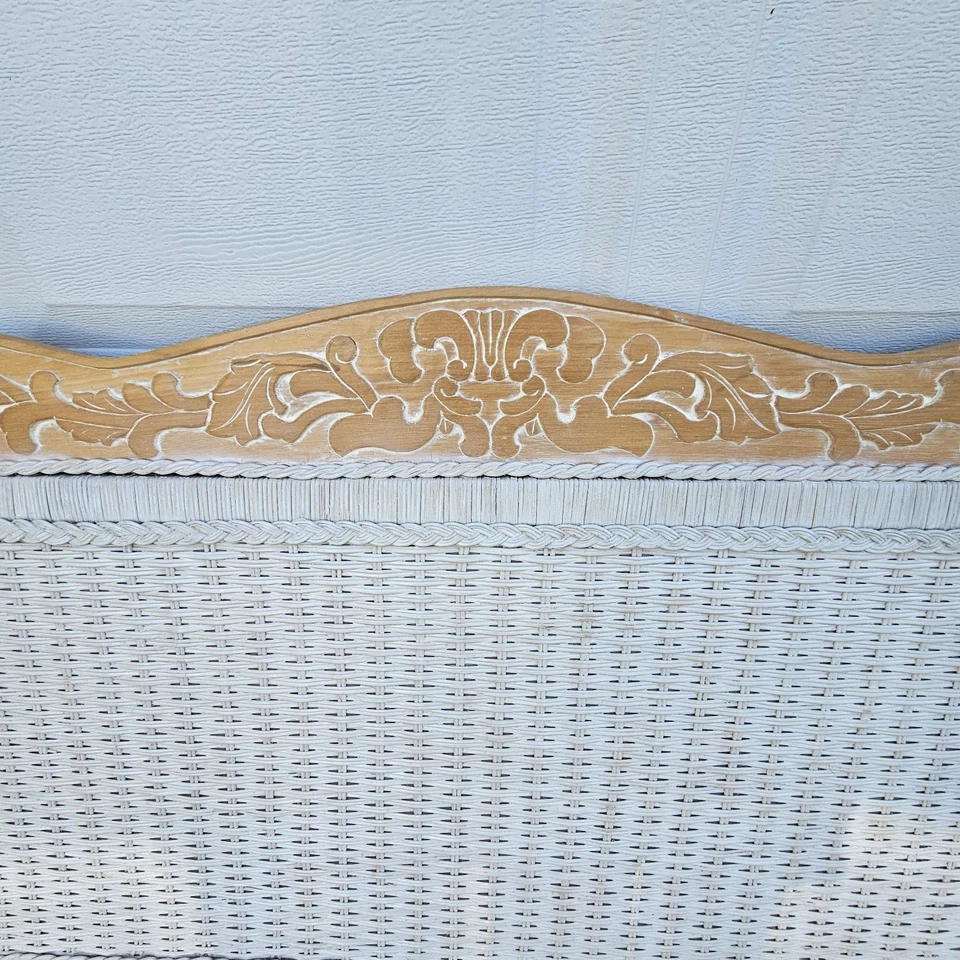 Pier 1 Imports Ratán Pie Completo Y Rieles Mimbre Colección Jamaica  Foto 3 de 4