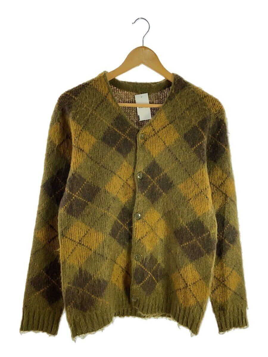 n*着様 60s wool×mohair argyle cardigan Vintage 60s 70s Sears Mohair Shaggy Cardigan Argyle pattern