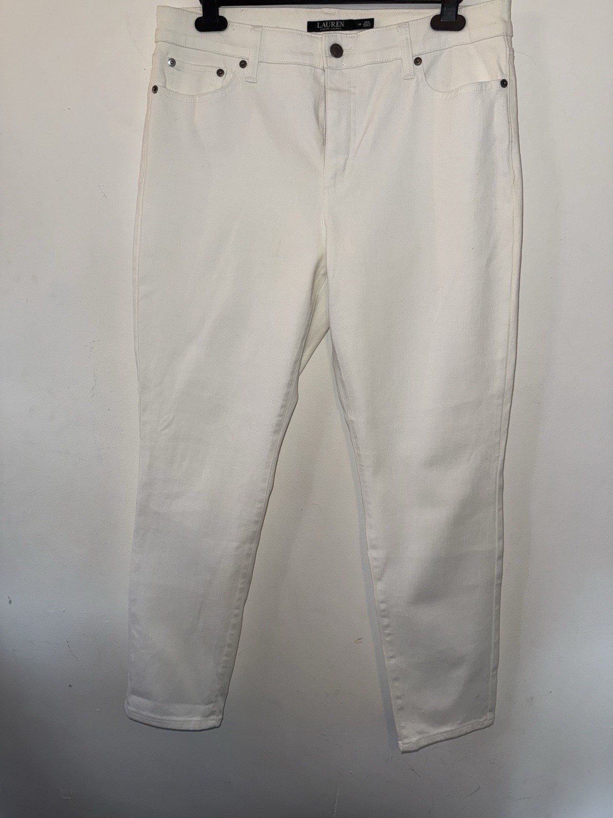 Lauren Ralph Lauren Premier Straight Cropped Jeans Women's Size 14 White