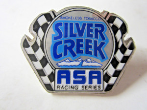 Stock Car Original ASA Racing Series  Smokeless Tobacco Silver Creek Racing Pin