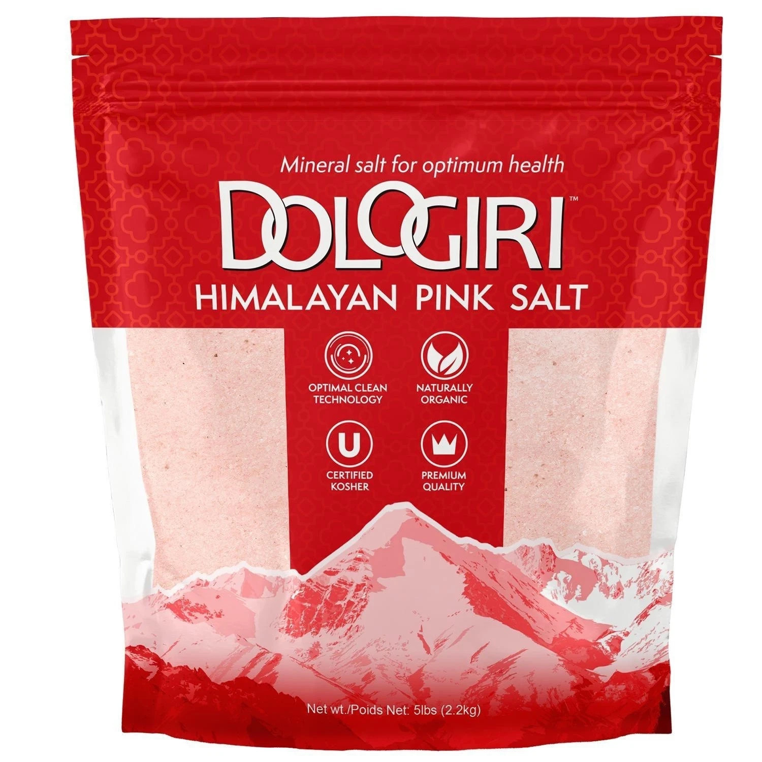 Premium Hand-Mined Pink Himalayan Salt - 5LB, Pure & Mineral