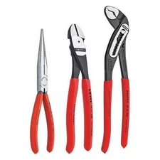 Knipex 00 20 08 US1 3 Piece Kraft 1 Plastic Grip Plier Set Dipped Hand