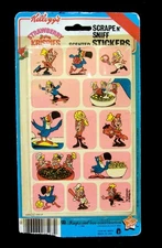 SEALED PACKAGE 1984 KELLOGGS SCRAPE N SNIFF STICKERS STRAWBERRY KRISPIES *RARE*