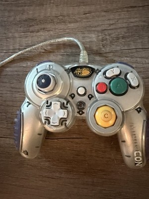 Mad Catz MicroCon Wired GameCube Controller Nintendo Gray
