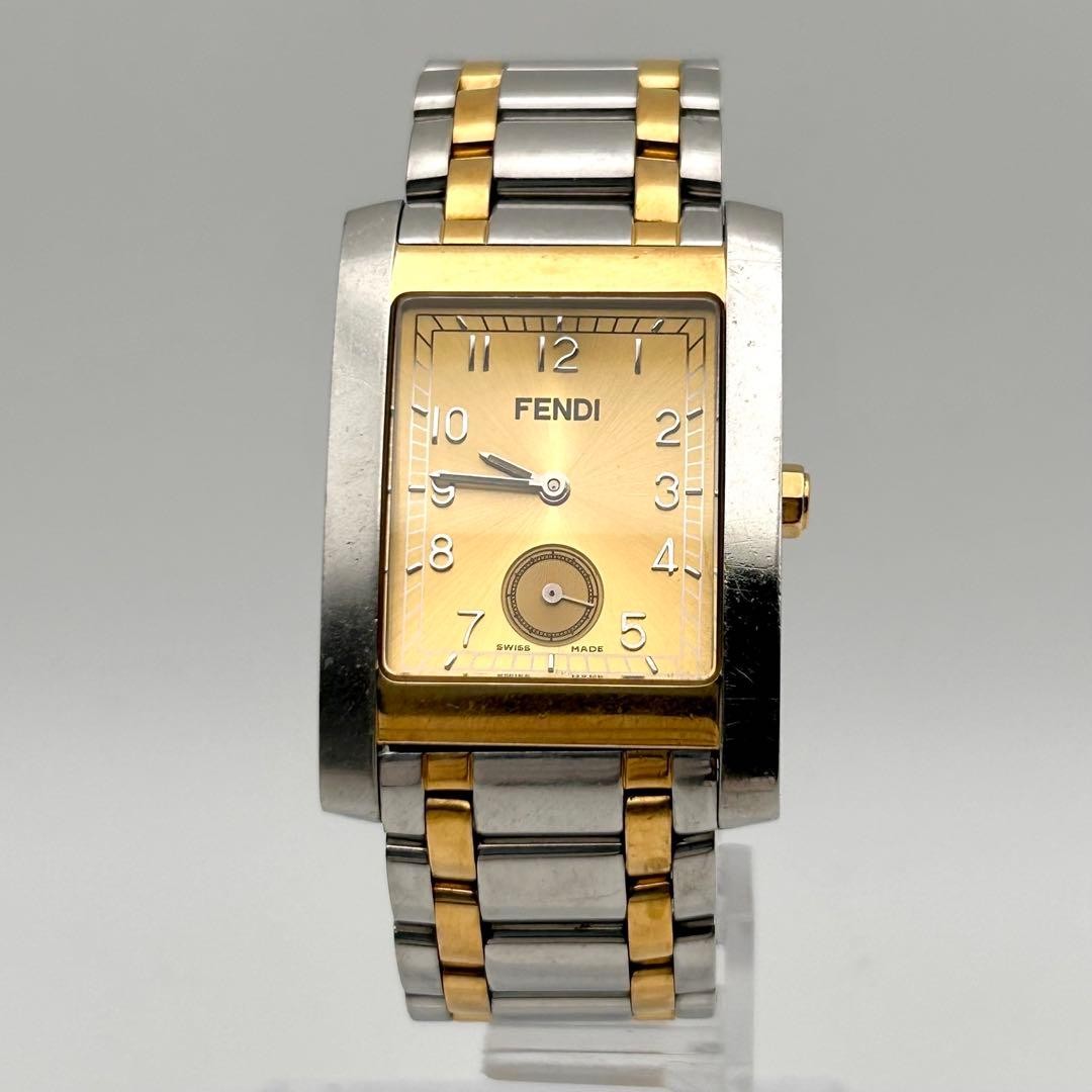 Fendi 7000G Watch Rectangular Timepiece Silver Go… - image 3