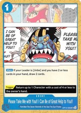 Please Take Me with You!! I Can Be of Great Help to You!! OP14-059 One Piece