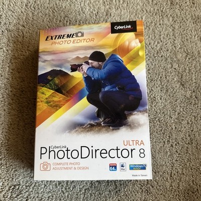 BRAND NEW CYBERLINK PHOTO DIRECTOR 8 ULTRA FOR WINDOWS AND MAC Box 2016 w/Code