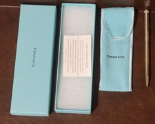 TIFFANY  CO. STERLING SILVER 925 T-CLIP BALLPOINT PEN WITH BOX       