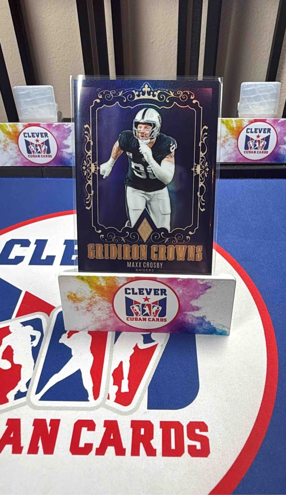 68.) 2024 Panini Phoenix Maxx Crosby #GC-MCY Gridiron Crowns Raiders