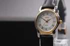 Vtg 1995 N MINT Seiko Lucent 1F21-0J80 Two-Tone Round Quartz Womens Watch JAPAN