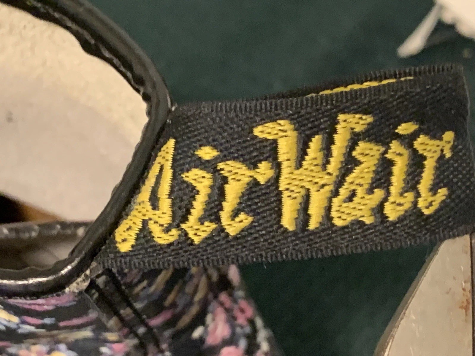 Dr Doc Martens Boots Floral Classic Black Pink Leather 1460 W Lace Up, Mens US 8 thumbnail 8