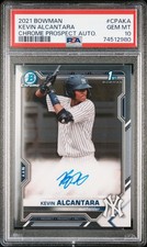 2021 BOWMAN CHROME PRSPCT AUTOS #CPAKA KEVIN ALCANTARA PSA 10 AUTO