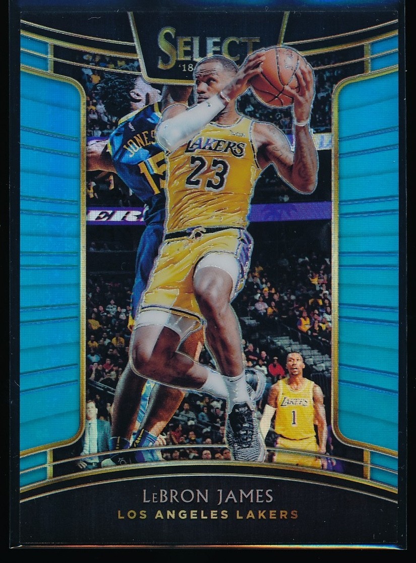 2018-19 Panini Select LeBron James #11 Concourse Light Blue Prizm #'d 157/299