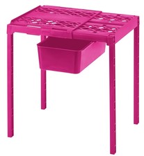 Adjust-A-Shelf Locker Shelf Organizer Extends Fit Storage Drawer Pink School