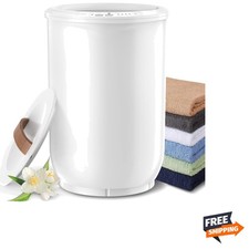 Large Towel Warmer for Bathroom - Heated Towel Warmers Bucket, Wood Handle, A...