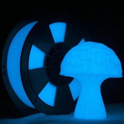 Profi PLA PRO Glow 3D Drucker Filament - Hervorragende Druckfähigkeit - GID Blau