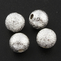 Metallperlen Stardust Silber Perlen Spacer 6Mm Rund 50Stk Schmuckperlen Schmuck