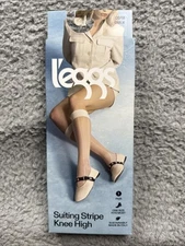 L'eggs Women's Striped 360 Contour Sheer Knee Highs - Chalk - One Size Fits Most