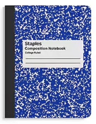 Mini Composition Books 80 sheets 2 in each pack black and blue Staples Brand