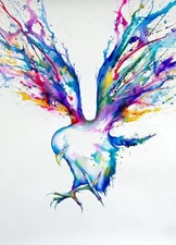 638960 Achilles Artist Colorful Rainbow Animals Wall Decor Poster