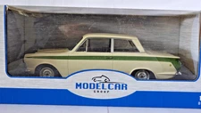 MCG Model Car Group Ford Cortina Lotus Mk 1 1966 white with green stripe 1:18
