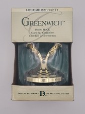 New Greenwich Robe Hook 74525P Brass Finish Bathroom Towel Hook Gold