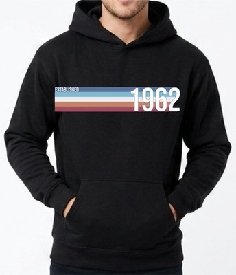 64th Birthday Hoodie Established 1962 Retro Vintage Unisex Kapuzenpullover
