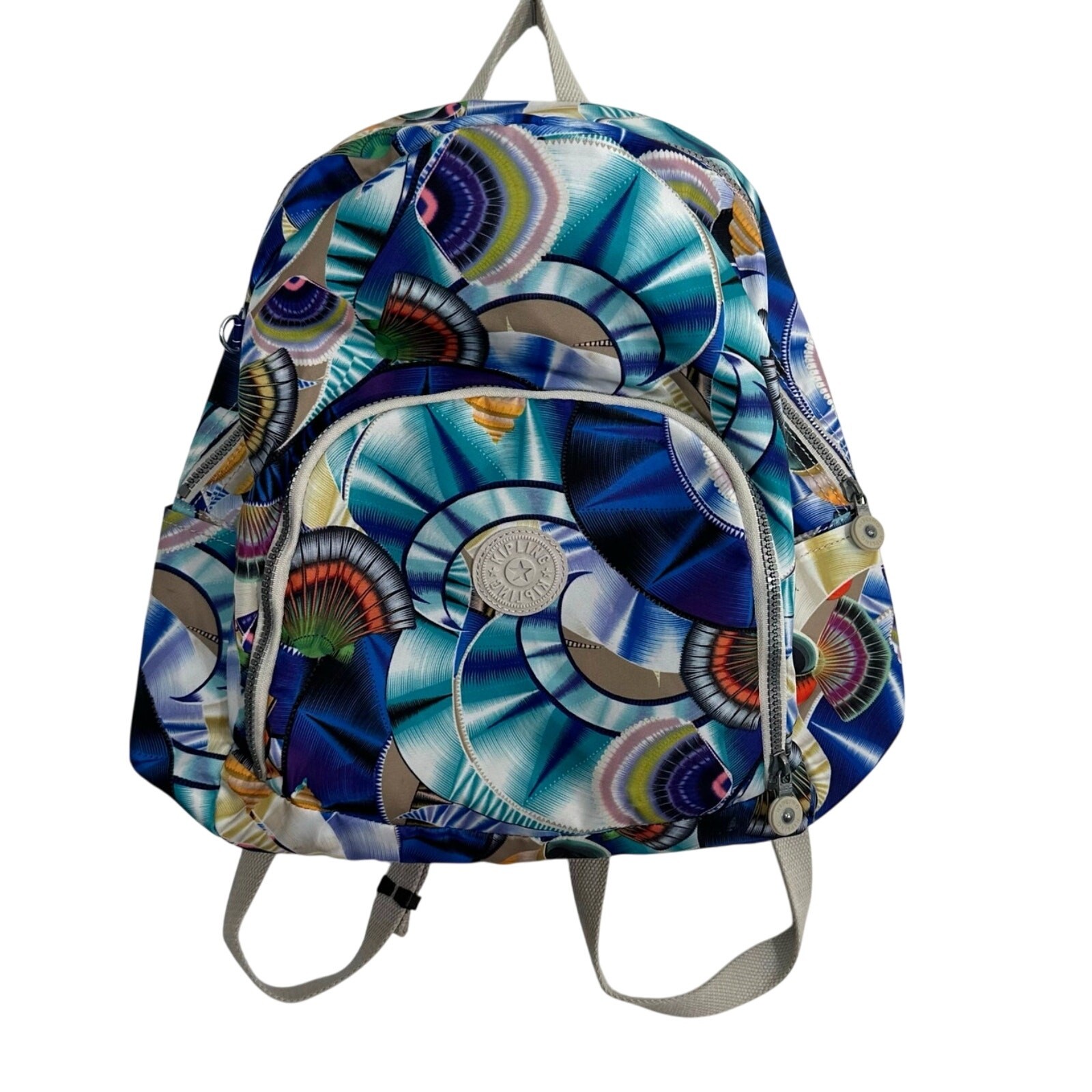 Kipling Large Backpack Ocean Daydream Seashell Pr… - image 1