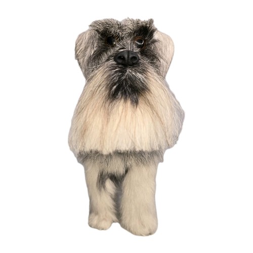 Vintage Realistic Schnauzer Dog Figurine Replica - Lifelike Furry Companion - Picture 11 of 18