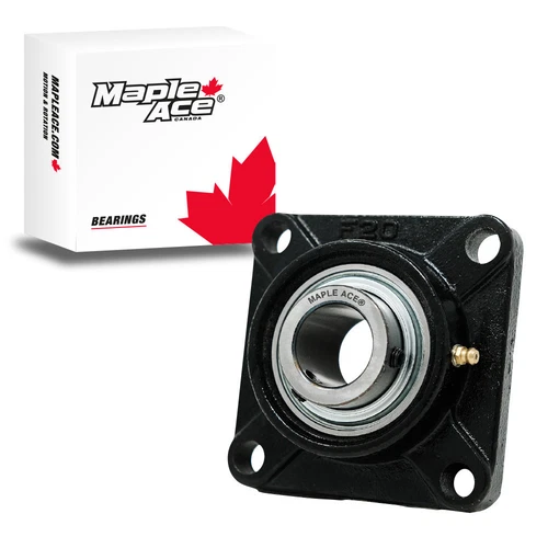 UCF206-18 Flange Bearing 1-1/8" Bore, 4-Bolt Solid Base, 3 Lips Seal (Qty 1) - Picture 1 of 7