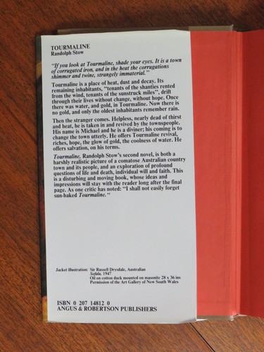 Tourmaline - Randolph Stow (Hardback, 1983) - Picture 2 of 5