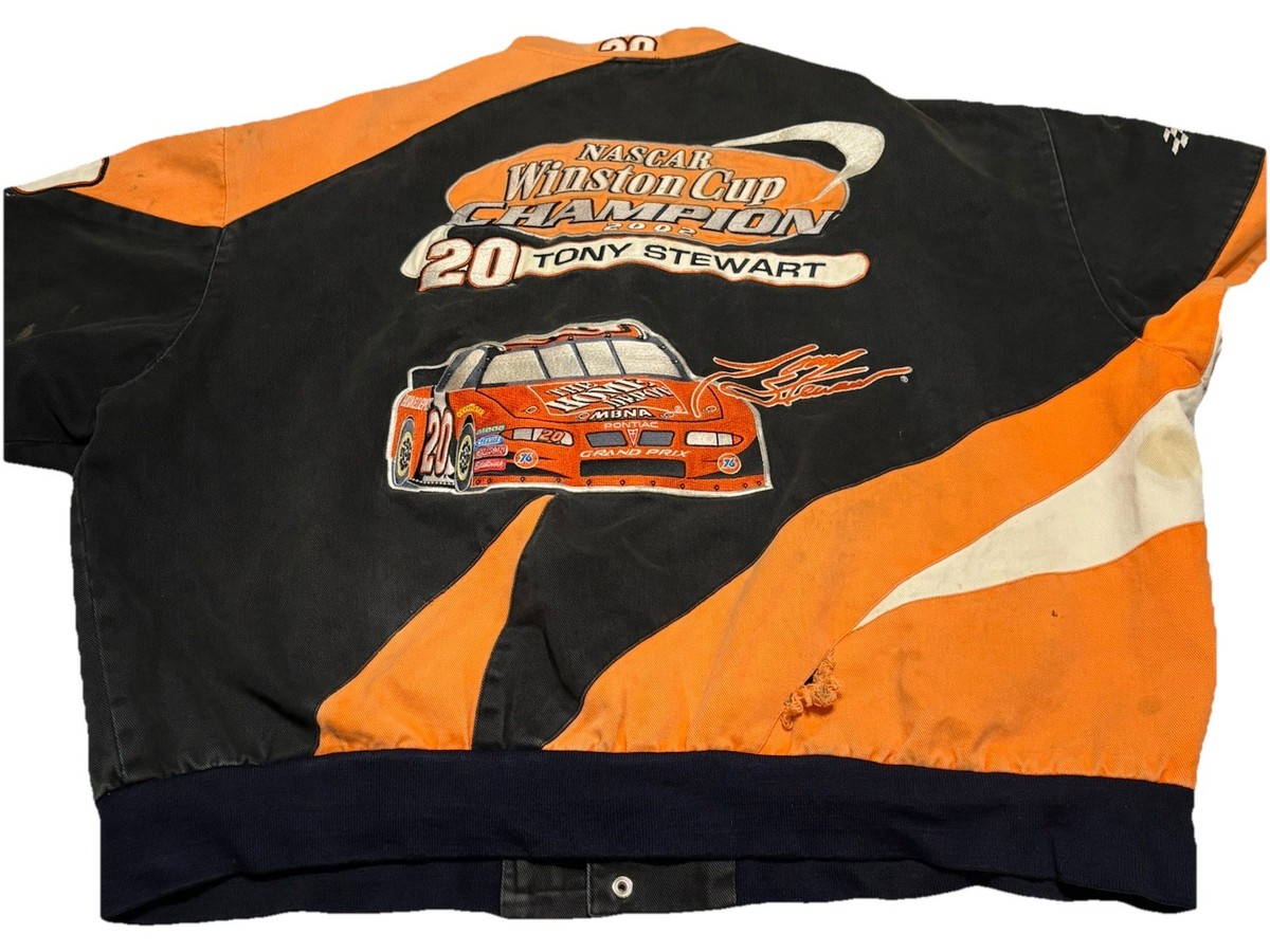 NASCAR Tony Stewart ジャケット XL 古着 Vintage NASCAR 2002 Tony Stewart #20 Championship Jacket Jh Design