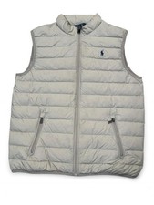 Polo Ralph Lauren Kid s Gray Water-Repellent Down Puffer Vest Size Large 14-16