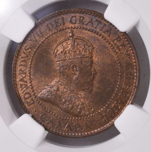 1908 Canada Large One Cent - NGC MS64 BN