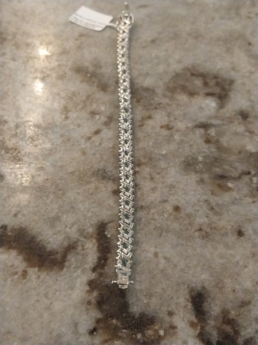 Grandidierite Bracelet in Rhodium Over Sterling Silver (6.50 In) 10.85 c - Picture 8 of 15